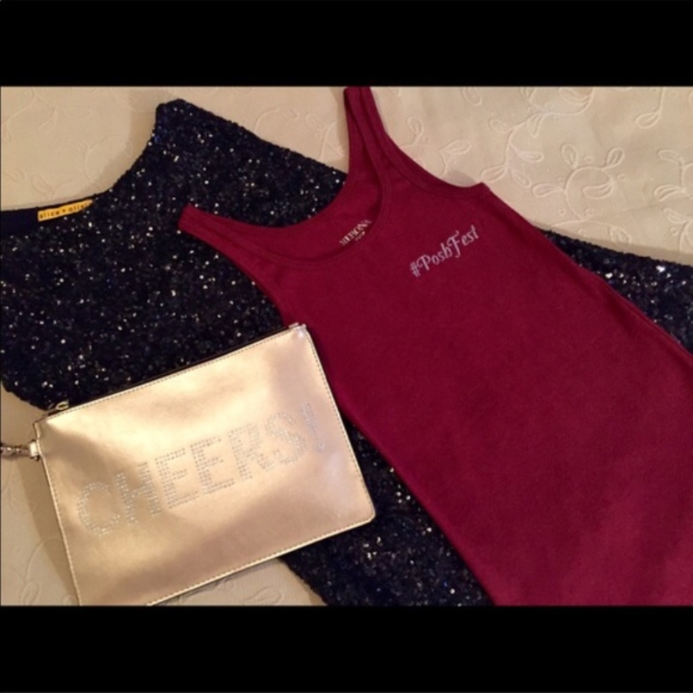 POSHFEST TANK Embroidered in Small